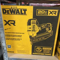 Dewalt XR 16 Ga Angled Finish Nailer Tool Only