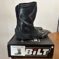 BILT Speed Racer Motorcycle Boots Black Size 11