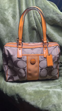 Coach Signature Print Satchel