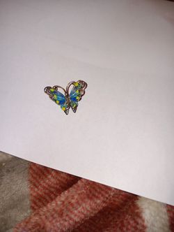 Vtg BUTTERFLY PENDANT