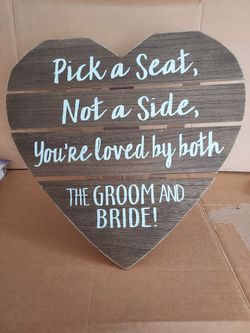 Wood Wedding Sign 