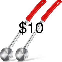2 Ounce Solid Stainless Steel Portion Control Ladle Spoon - 2Pcs Pizza Sauce Serving Spoons Portion Ladle for Sauces, Perfect for Weight Watchers, Buf