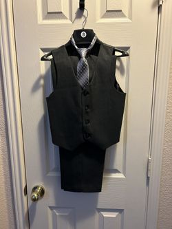 Boys 4 Piece Suit - Sport Coat, Slacks, Vest & Tie