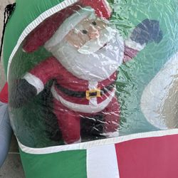 Santa In Helicopter 7ft Long 