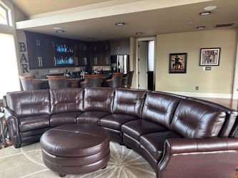 Leather sectional sofa