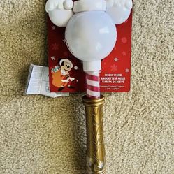 NWT NEW Mickey Mouse Holiday Light-up Wand With Snow Bubbles machine glow Santa red boy girl unisex "sealed pack" 