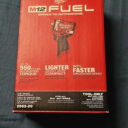 M12 FUEL Stubby 3/8 in. Impact Wrench (Tool-Only)
Brand New No Low Offers / Trades. Pick up in Burien Only Yes Available 