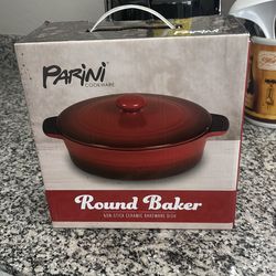 Parini round baker ceramic bakeware dish