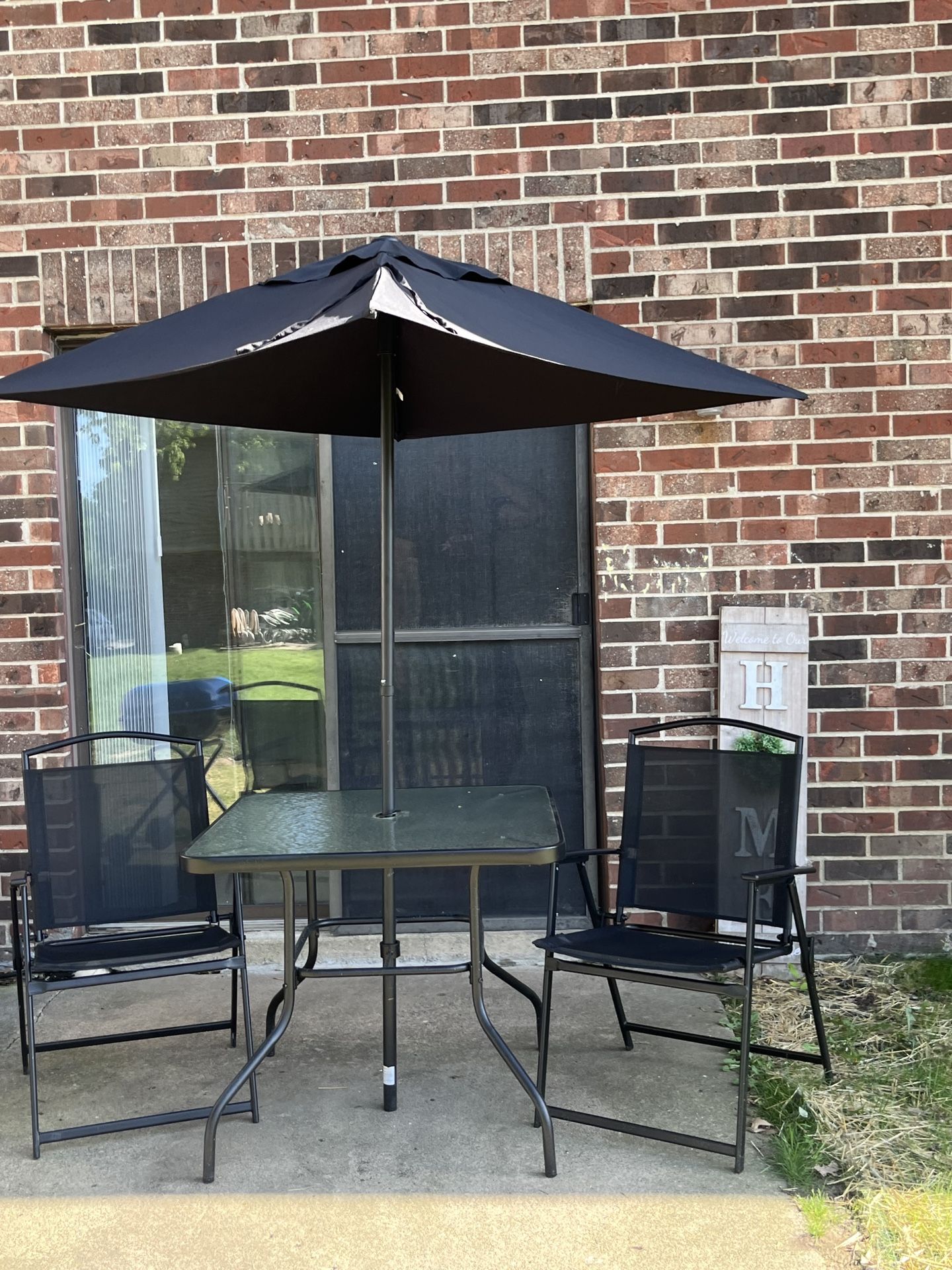 Patio Table With Chairs And Umbrella