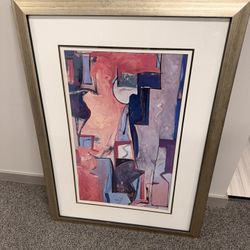Large Framed Abstract Art Print