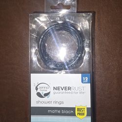 Matte Black Shower Rings