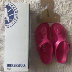 Birkenstock Gizeh Eva Sandal - Kids' Beetroot Purple Eva, 33  UK 1   US 2.0