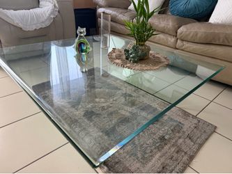 Solid Glass coffee table from El Dorado Furniture