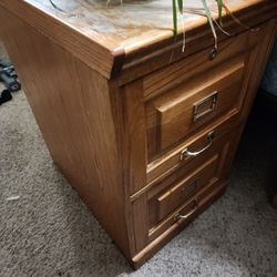 Wood File Cabinet 