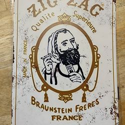12” x 8” Zig-Zag Rolling Papers Tin Sign