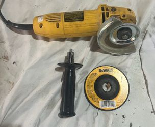 DeWalt Angle Grinder with Disc and Handle
