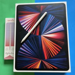Apple iPad Pro 12.9” 5th Generation (2021 - M1 Chip) 2TB With Pen & Keyboard Case 