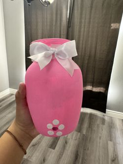 12 Pink Painted Flower Vases (Cielito Lindo)