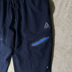 Reebok Mens Training Pants With Pockets Blue Size XL