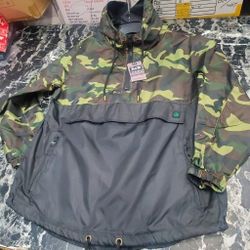 Camo And Black Windbreaker Jacket Nice Colors 