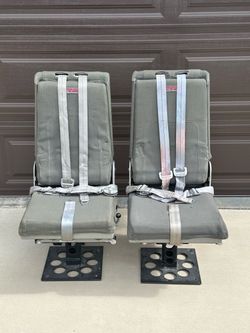 Vintage Aircraft Jump Seats Observer Chairs Boeing 747