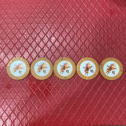 $1  Gold Coast Las Vegas Casino Chips 5 Total 