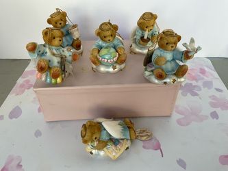 Cherished Teddies Angel Ornament Figurines Set of 6