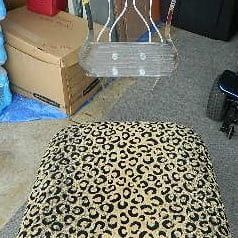 Vintage Acrylic Armless Desk Chair or Vanity.Last Day