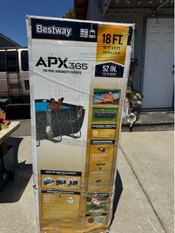 Brand New!! APX 365 18 ft. x 9 ft. Rectangular 52 in. Deep Above Ground Pool Set