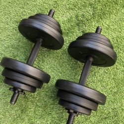 Gym Equipment 40lb Adjustable Dumbbell Set