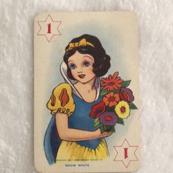 1937 Snow White and the Seven Dwarfs Game Card  by Pepys,