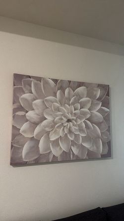 Large Floral Canvas Wall Art