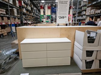 IKEA  Malm White 6-Drawer Dresser