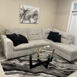 White /Black sectional Couch originally $1,300 MUST GO NOW ONLY $950 OBO