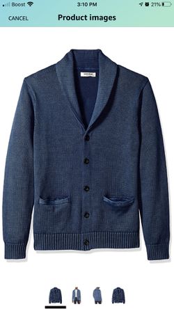 Men's Soft Cotton Shawl Cardigan, light sweater, para hombre sweater