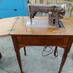 Vintage Singer 306W Sewing Machine And Cabinet