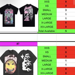 HELLSTAR SHORTS/TEE’S  STOCK