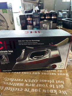 [096]. Steam Iron for Clothes with 8’ Retractable Cord, 1700 Watts, 3-Way Auto Shutoff, 400+ Holes, Professional Grade, Electronic Temperature Control