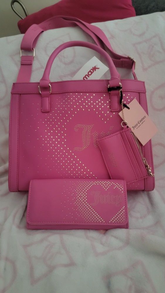 Juicy Couture Lovely Day Tote and Wallet Combo