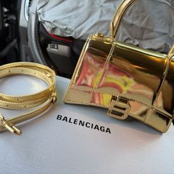 Balenciaga Hourglass XS Metallic gold 
