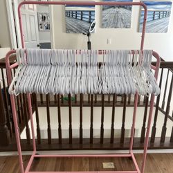 Over 100 White Plastic Hangers! All for $15
