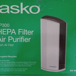 Tower Air Purifier with Timer - Lasko LP300 HEPA