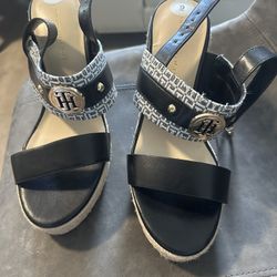 Black & White Tommy Hilfiger Wedges 