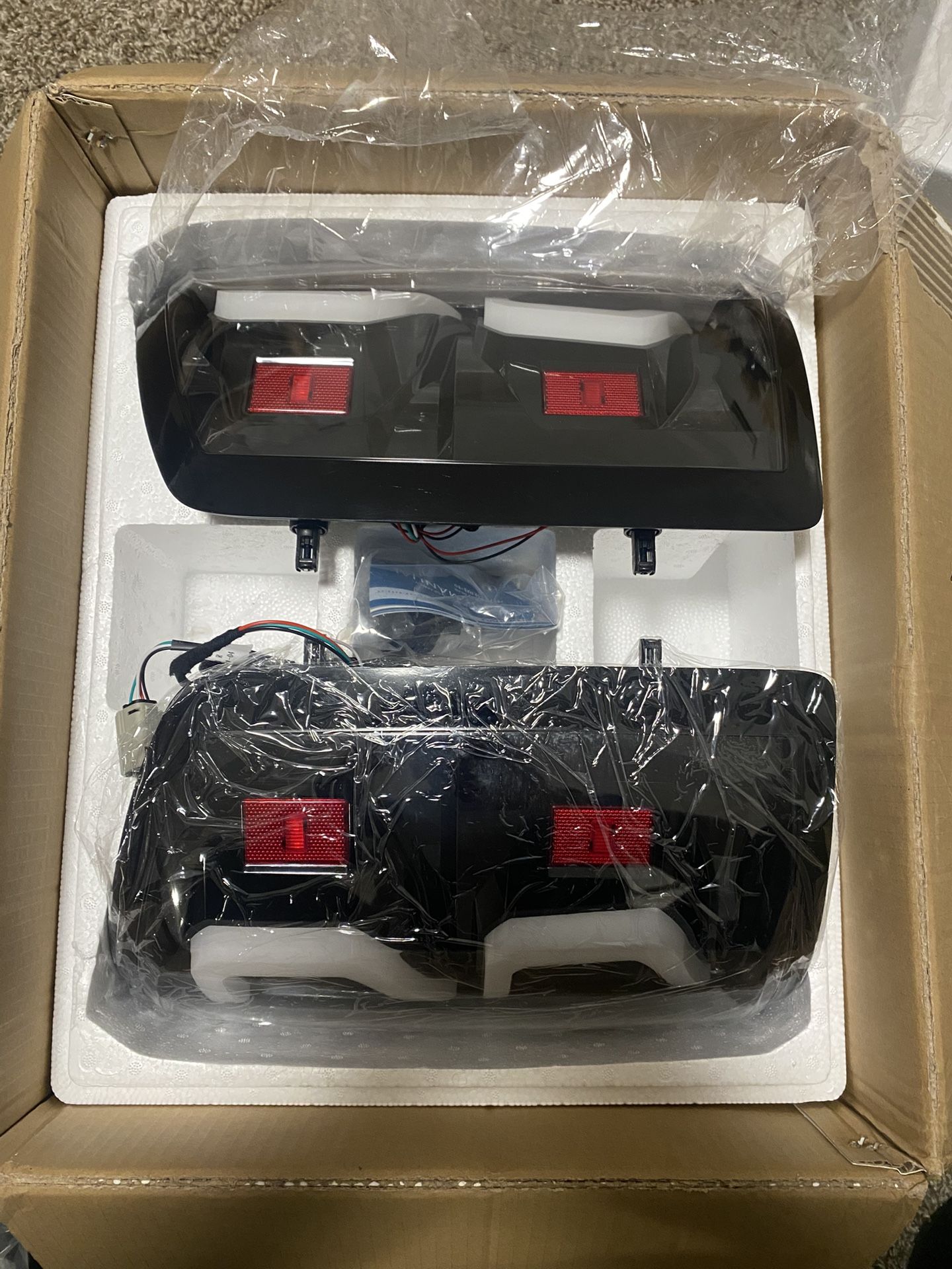 Led Tail lights Compatible with GMC Sierra 2014-2018(Not for Models w/Factory LED Light) w/Dynamic Animation w/Red Turn Signal, Passenger& Driver Side