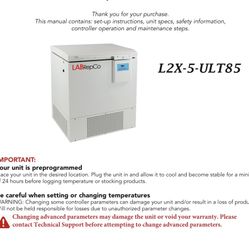 LapRepCo Futura silver series 5 Cu Ft Ultra Low Temperature Chest Freezer  -86C  #L2X-5–ULT85