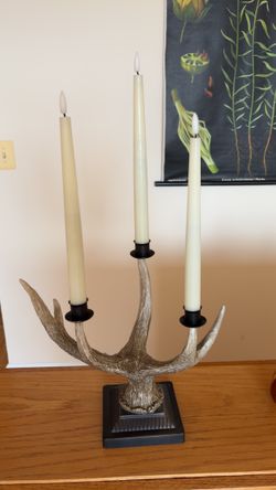 Pottery Barn Antler Triple Taper Candle Holder  – $50