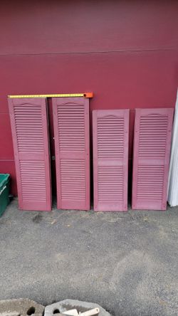 Shutters (10) vinyl burgundy color $90