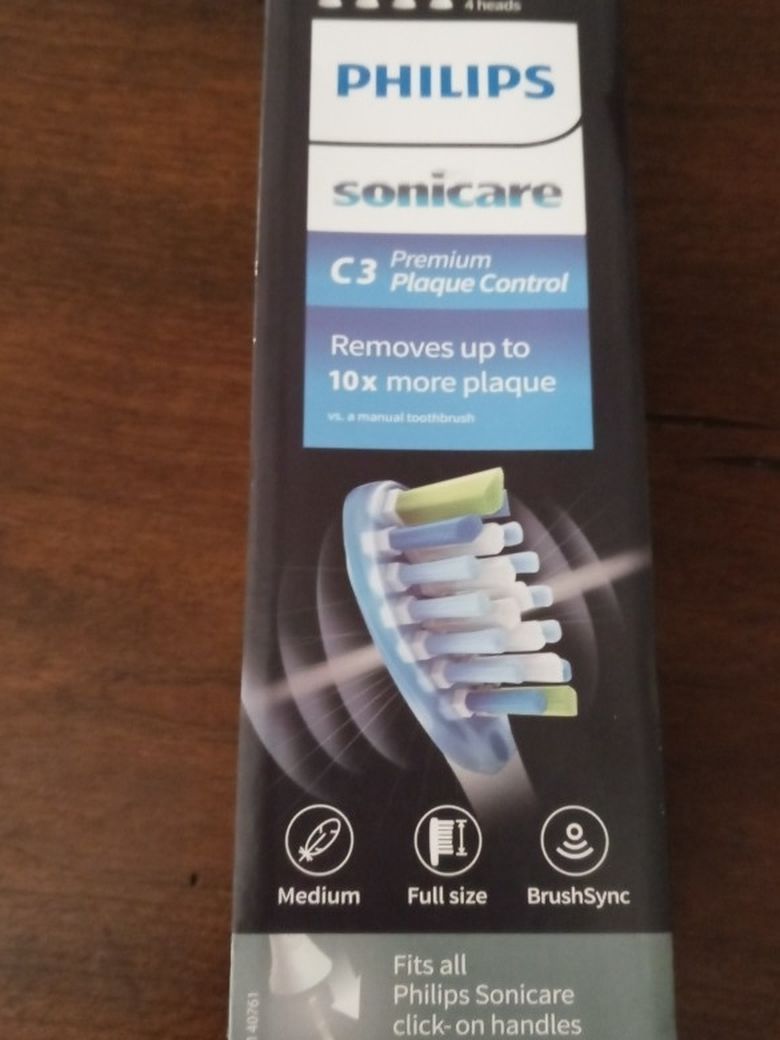Philips Sonicare C3 Premium Plaque Control 4 Heads Is New