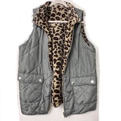 Leopard Vest Wear Sleeveless Women Waistcoat