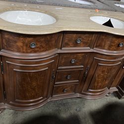 55in Dual Sink Bathroom Double Vanity Cabinet -B2810